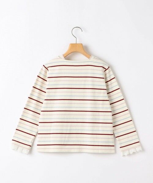 SHIPS / シップス Tシャツ | SHIPS KIDS:140〜150cm/コットンレース ボーダー ロングスリーブ Tシャツ | 詳細1