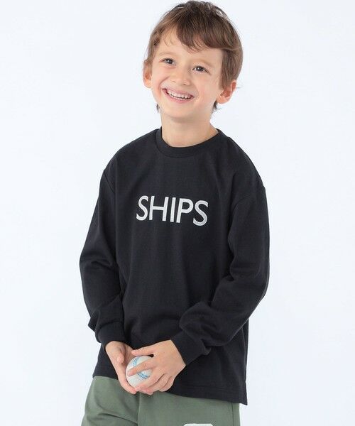 SHIPS / シップス カットソー | SHIPS KIDS:100〜130cm/ 刺繍 ロゴ ロングスリーブ Tシャツ | 詳細6