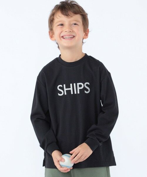 SHIPS / シップス カットソー | SHIPS KIDS:100〜130cm/ 刺繍 ロゴ ロングスリーブ Tシャツ | 詳細7