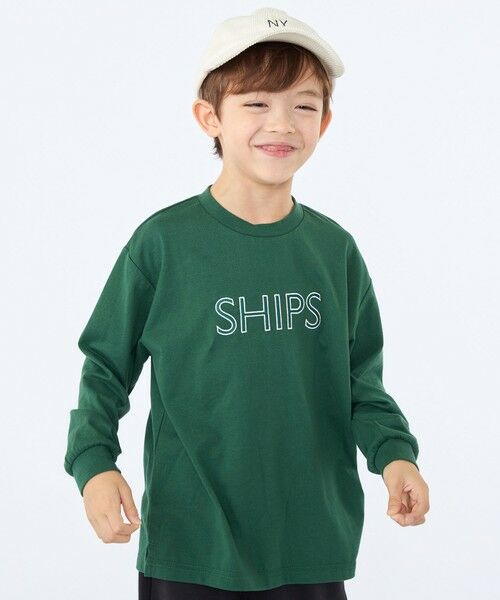 SHIPS / シップス カットソー | SHIPS KIDS:100〜130cm/ 刺繍 ロゴ ロングスリーブ Tシャツ | 詳細21