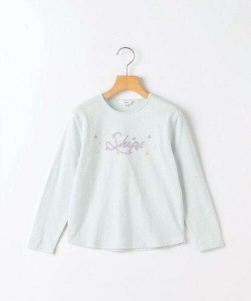 SHIPS / シップス カットソー | SHIPS KIDS:80〜90cm /フラワー ロゴ ロングスリーブ Tシャツ（ミント）