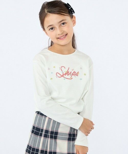 SHIPS / シップス カットソー | SHIPS KIDS:100〜130cm /フラワー ロゴ ロングスリーブ Tシャツ | 詳細2