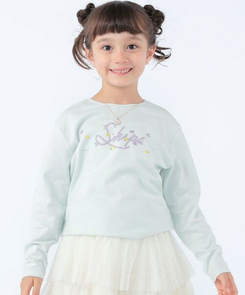SHIPS / シップス カットソー | SHIPS KIDS:100〜130cm /フラワー ロゴ ロングスリーブ Tシャツ | 詳細3