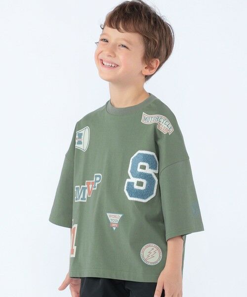 SHIPS / シップス Tシャツ | SHIPS KIDS:100〜130cm /〈UVカット/接触冷感〉ワッペンプリント Tシャツ | 詳細3
