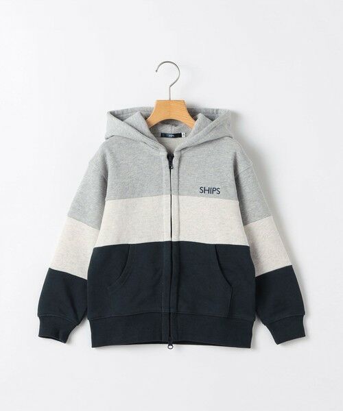 SHIPS / シップス パーカー | SHIPS KIDS:80〜90cm / ロゴ フード ジップ パーカ（ヘザーグレー）