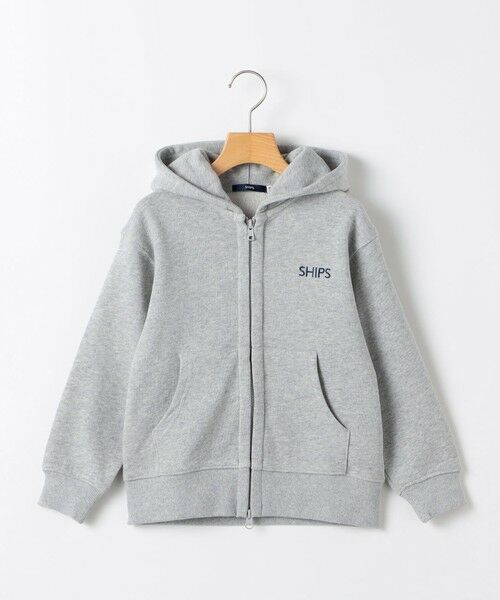 SHIPS / シップス パーカー | SHIPS KIDS:100〜130cm / ロゴ フード ジップ パーカ(ライトグレー)