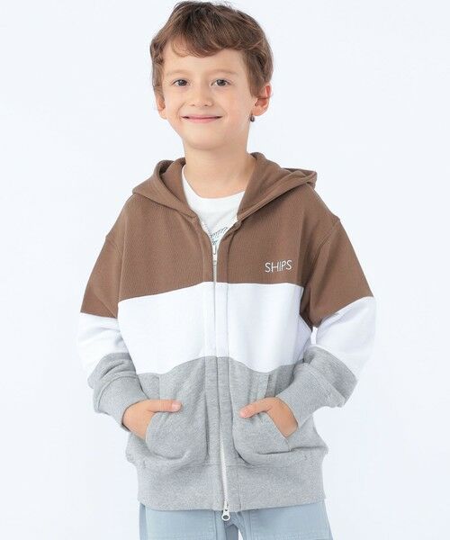 SHIPS / シップス パーカー | SHIPS KIDS:100〜130cm / ロゴ フード ジップ パーカ | 詳細1