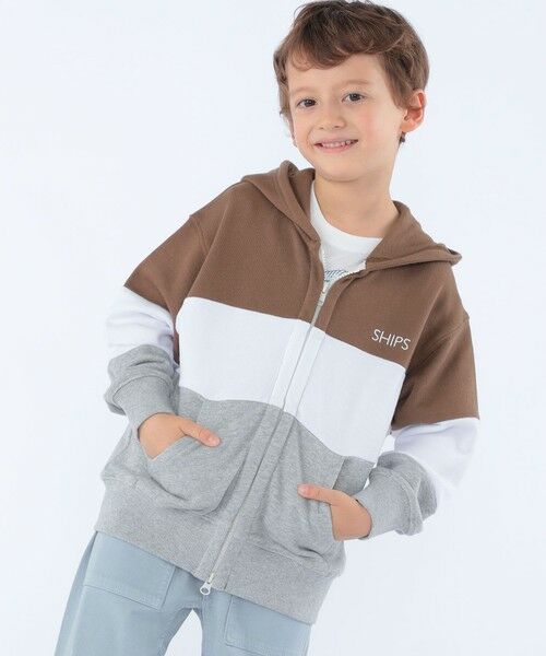 SHIPS / シップス パーカー | SHIPS KIDS:100〜130cm / ロゴ フード ジップ パーカ | 詳細2