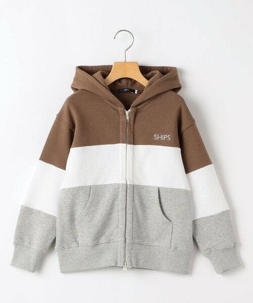 SHIPS / シップス パーカー | SHIPS KIDS:140〜160cm / ロゴ フード ジップ パーカ(ブラウン)