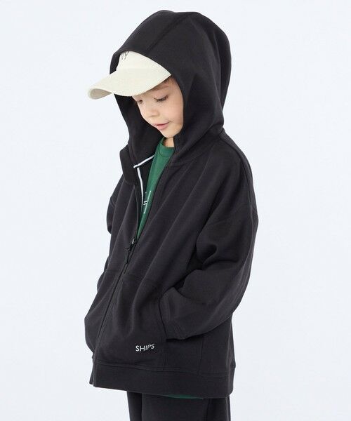 SHIPS / シップス パーカー | SHIPS KIDS:120〜130cm /〈抗菌・防臭〉ファンクション ジップ パーカ（ブラック）