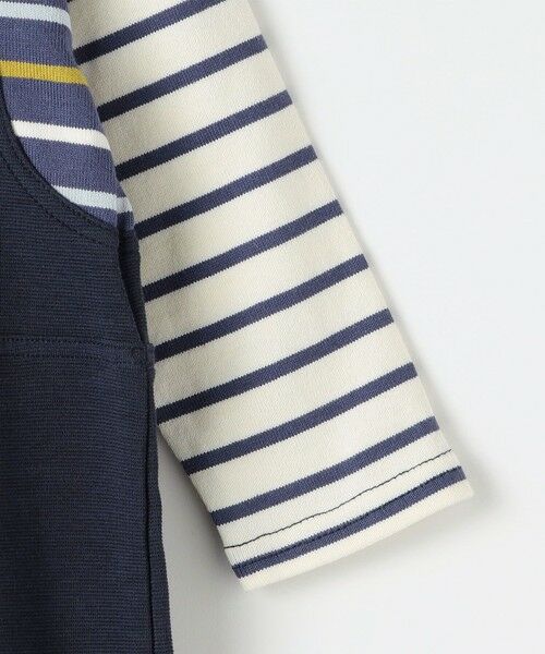 SHIPS / シップス ロンパース | SHIPS KIDS:70〜80cm / ボーダー フェイク レイヤード ロンパース | 詳細4
