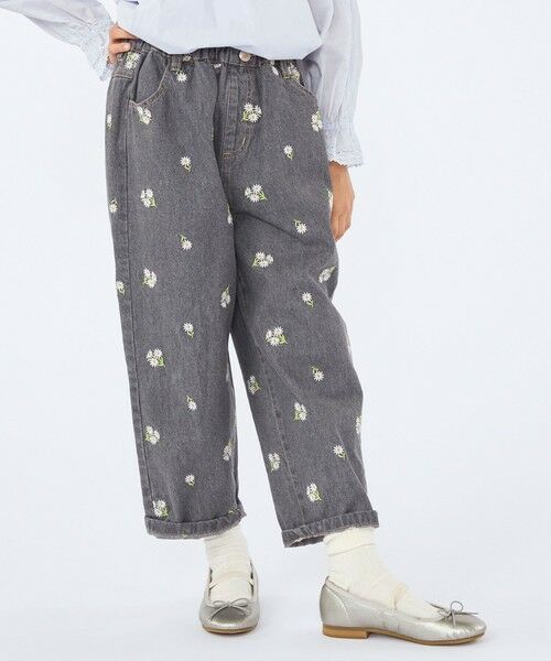 SHIPS / シップス デニムパンツ | SHIPS KIDS:100〜130cm/フラワー エンブロイダリー デニム パンツ | 詳細1