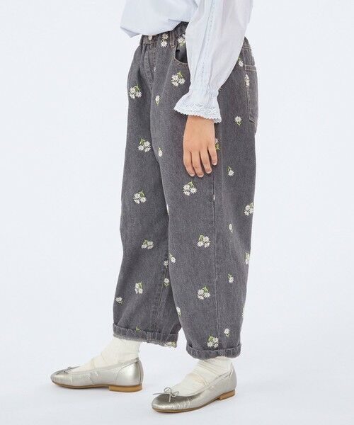 SHIPS / シップス デニムパンツ | SHIPS KIDS:100〜130cm/フラワー エンブロイダリー デニム パンツ | 詳細2