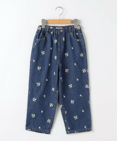 SHIPS / シップス デニムパンツ | SHIPS KIDS:100〜130cm/フラワー エンブロイダリー デニム パンツ(ネイビー)