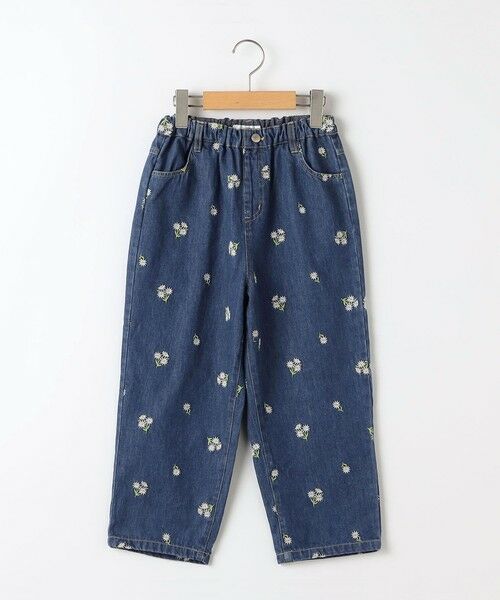 SHIPS / シップス デニムパンツ | SHIPS KIDS:140〜150cm/フラワー エンブロイダリー デニム パンツ（ネイビー）