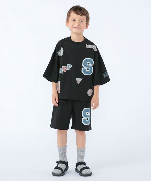 SHIPS / シップス ショート・ハーフ・半端丈パンツ | SHIPS KIDS:100〜130cm /〈UVカット/接触冷感〉ワッペンプリント ショーツ | 詳細4