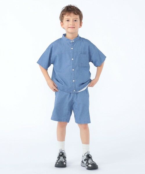 SHIPS / シップス ショート・ハーフ・半端丈パンツ | SHIPS KIDS:100〜130cm /〈接触冷感〉ドライメッシュ デニム パンツ | 詳細6