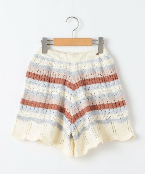 SHIPS / シップス ショート・ハーフ・半端丈パンツ | SHIPS KIDS:140〜150cm/ニット レース ショートパンツ（ストーン）