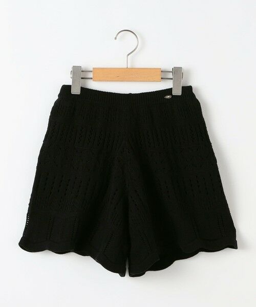 SHIPS / シップス ショート・ハーフ・半端丈パンツ | SHIPS KIDS:140〜150cm/ニット レース ショートパンツ（ブラック）