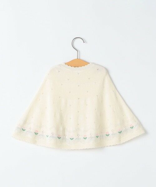 SHIPS / シップス ベビー・キッズウエア | SHIPS KIDS:〈手洗い可能〉ベビー フラワー モチーフ ニット マント | 詳細1