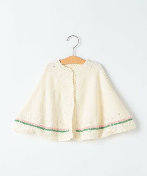 SHIPS / シップス ベビー・キッズウエア | SHIPS KIDS:〈手洗い可能〉ベビー フラワー モチーフ ニット マント | 詳細2