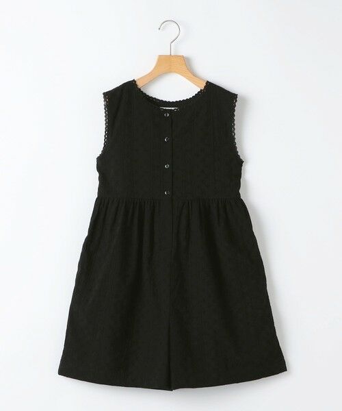 SHIPS / シップス サロペット・オールインワン | SHIPS KIDS:140〜150cm / エンブロイダリー サロペット(ブラック)