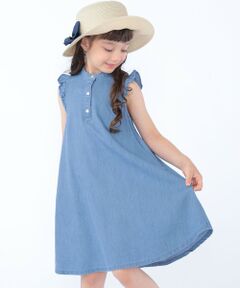 SHIPS / シップス ロング・マキシ丈ワンピース | SHIPS KIDS:100〜130cm /〈接触冷感〉ドライメッシュ デニム ワンピース