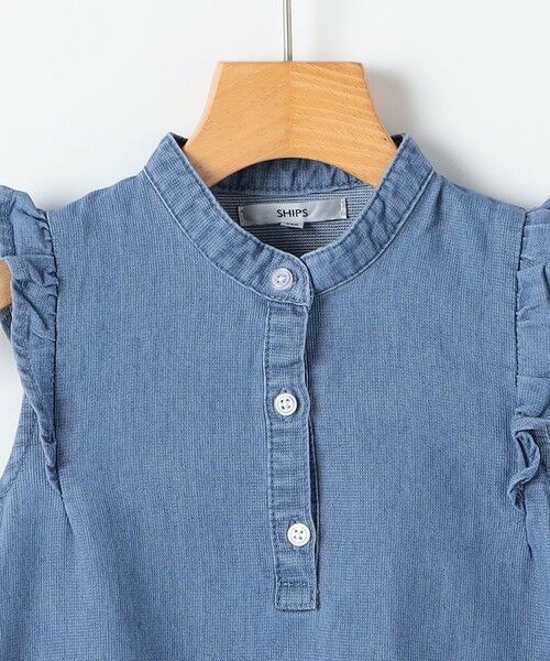 SHIPS / シップス ロング・マキシ丈ワンピース | SHIPS KIDS:100〜130cm /〈接触冷感〉ドライメッシュ デニム ワンピース | 詳細13