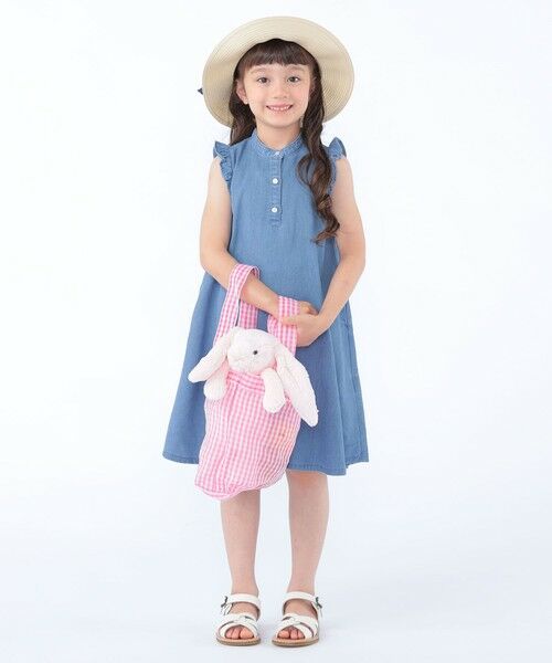 SHIPS / シップス ロング・マキシ丈ワンピース | SHIPS KIDS:100〜130cm /〈接触冷感〉ドライメッシュ デニム ワンピース | 詳細5