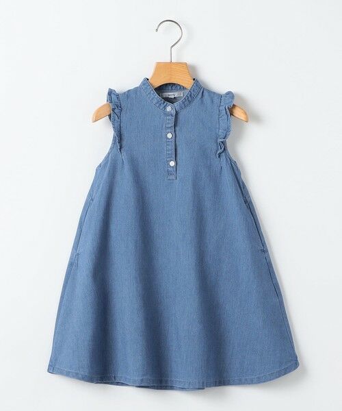 SHIPS / シップス ロング・マキシ丈ワンピース | SHIPS KIDS:100〜130cm /〈接触冷感〉ドライメッシュ デニム ワンピース | 詳細9