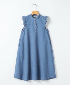 SHIPS / シップス ロング・マキシ丈ワンピース | SHIPS KIDS:140〜150cm /〈接触冷感〉ドライメッシュ デニム ワンピース