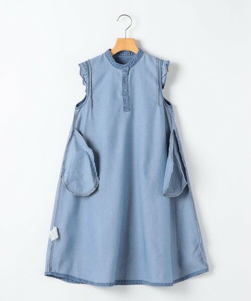 SHIPS / シップス ロング・マキシ丈ワンピース | SHIPS KIDS:140〜150cm /〈接触冷感〉ドライメッシュ デニム ワンピース | 詳細2
