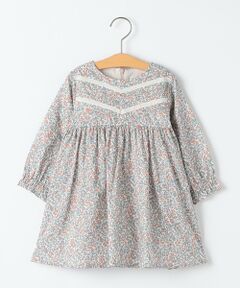 SHIPS / シップス ロング・マキシ丈ワンピース | SHIPS KIDS:80〜90cm / リバティ ギャザー ワンピース 長袖