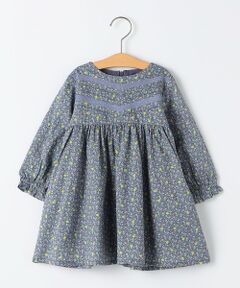 SHIPS / シップス ロング・マキシ丈ワンピース | SHIPS KIDS:80〜90cm / リバティ ギャザー ワンピース 長袖