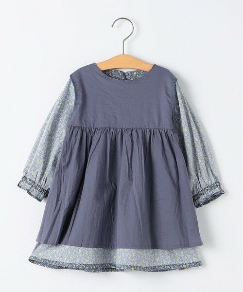 SHIPS / シップス ロング・マキシ丈ワンピース | SHIPS KIDS:80〜90cm / リバティ ギャザー ワンピース 長袖 | 詳細3