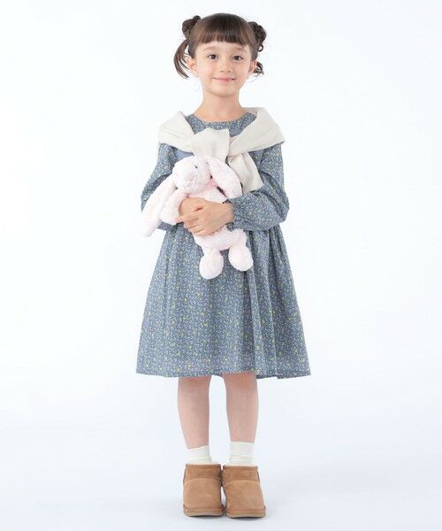 SHIPS / シップス ロング・マキシ丈ワンピース | SHIPS KIDS:100〜130cm / リバティ ギャザー ワンピース 長袖 | 詳細22