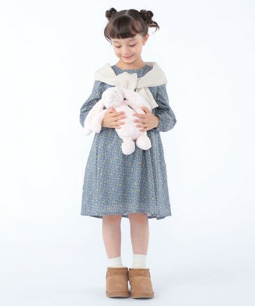 SHIPS / シップス ロング・マキシ丈ワンピース | SHIPS KIDS:100〜130cm / リバティ ギャザー ワンピース 長袖 | 詳細23
