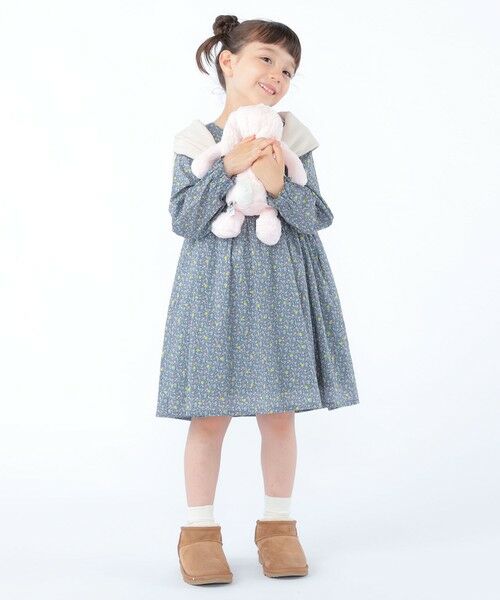 SHIPS / シップス ロング・マキシ丈ワンピース | SHIPS KIDS:100〜130cm / リバティ ギャザー ワンピース 長袖 | 詳細25