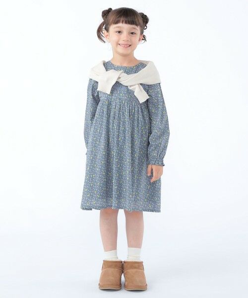 SHIPS / シップス ロング・マキシ丈ワンピース | SHIPS KIDS:100〜130cm / リバティ ギャザー ワンピース 長袖 | 詳細26
