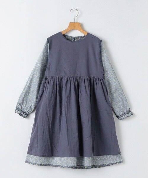 SHIPS / シップス ロング・マキシ丈ワンピース | SHIPS KIDS:140〜150cm / リバティ ギャザー ワンピース 長袖 | 詳細3
