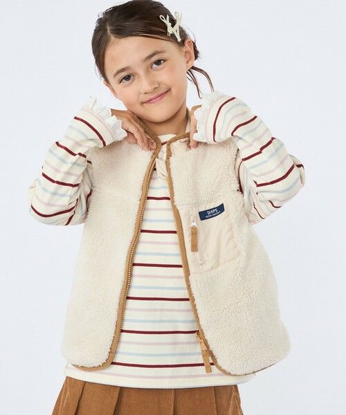 SHIPS / シップス ダウンジャケット・ベスト | SHIPS KIDS:100〜130cm /ボア リバーシブル ベスト | 詳細23