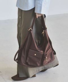 SHIPS / シップス ショルダーバッグ | 《予約》quaranciel:〈撥水加工〉3WAY ナイロン ポケット ショルダーバッグ（A4対応）