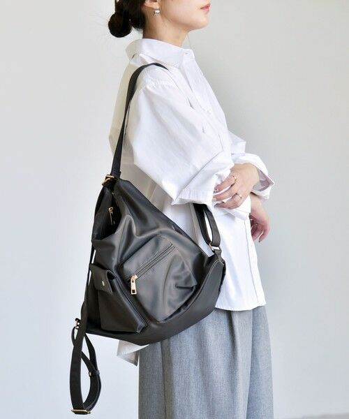 SHIPS / シップス ショルダーバッグ | 《予約》quaranciel:〈撥水加工〉3WAY ナイロン ポケット ショルダーバッグ（A4対応） | 詳細4