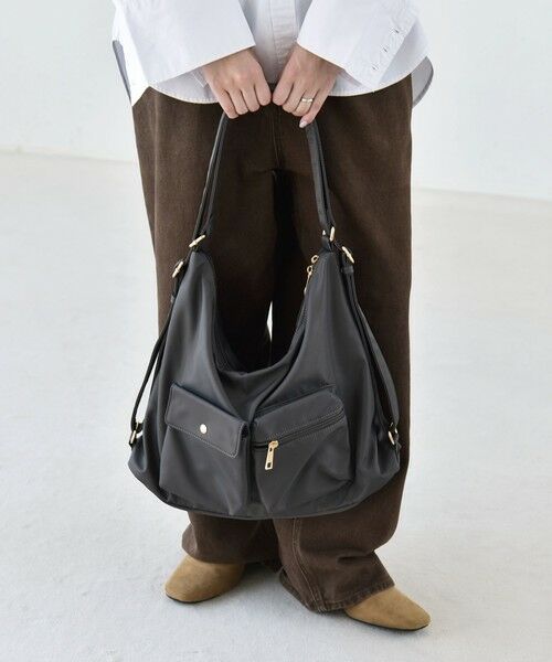 SHIPS / シップス ショルダーバッグ | quaranciel:〈撥水加工〉3WAY ナイロン リュック / ショルダーバッグ（A4対応） | 詳細6