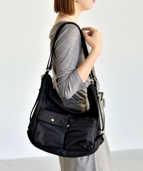 SHIPS / シップス ショルダーバッグ | 《予約》quaranciel:〈撥水加工〉3WAY ナイロン ポケット ショルダーバッグ（A4対応） | 詳細8