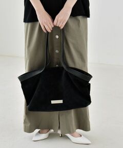 SHIPS / シップス トートバッグ | 《予約》quaranciel: ロング ハンドル コンビ ワイド トート