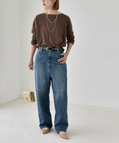 SHIPS / シップス カットソー | 《予約》quaranciel:〈手洗い可能〉シアー コットン ボートネック ルーズ ロンTEE | 詳細24