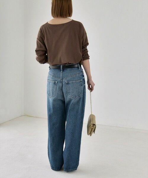 SHIPS / シップス カットソー | 《予約》quaranciel:〈手洗い可能〉シアー コットン ボートネック ルーズ ロンTEE | 詳細25
