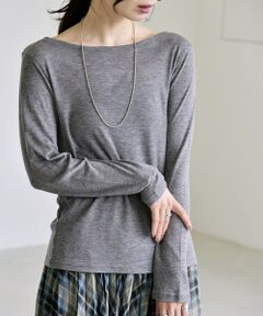 SHIPS / シップス カットソー | 《予約》quaranciel:〈手洗い可能〉ウール ミックス シアー ボートネック プルオーバー