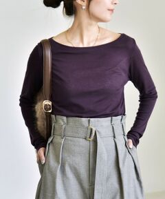SHIPS / シップス カットソー | 《予約》quaranciel:〈手洗い可能〉ウール ミックス シアー ボートネック プルオーバー